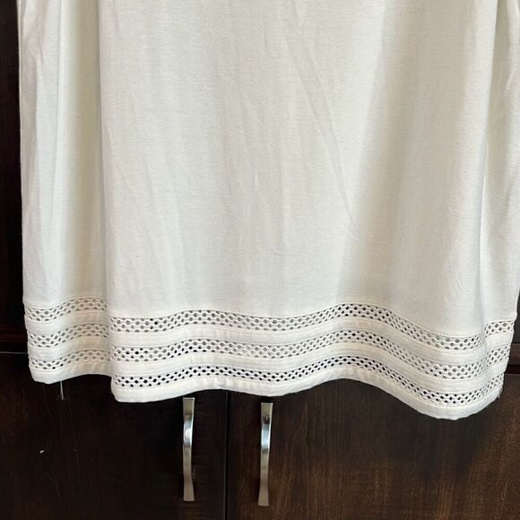J. Jill Off White Wearever Collection Tunic Medium Petite MP - Picture 4 of 6